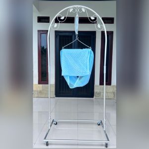 tiang ayunan bayi roda kunci + per set