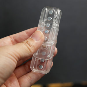 Transparent PMMA Three-layer Straight Push Magnetic Structure Snap Currency Push Card EDC Stress Relief Toys for Adults