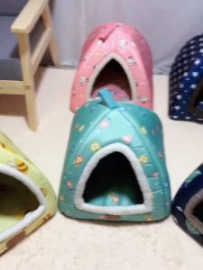 Dog and cat cabin Fleece Plush Warm Cute Pet Houses