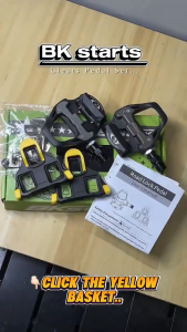 Bkstars R540 Cleats pedal Road Bike Clipless Bicycle Self-locking Pedals with SPD-SL Cleats set