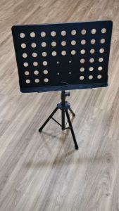 Heavy duty Conductor sheet music Stand with holed face plate 2 section adjustable body