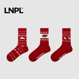 New Year Celebration Red Mid-calf Socks for Women