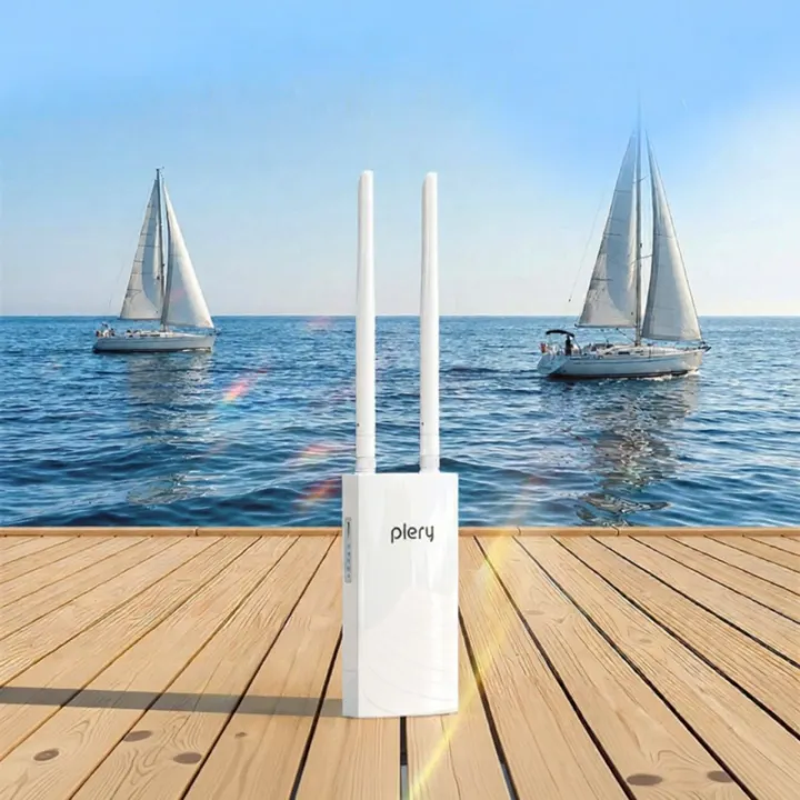 Plery | Pulary R733 Outdoor Cat6 Waterproof 4G SIM Card Router Dual Frequency 1200M CPE Global Roaming WiFi For Rural Ship Special Use