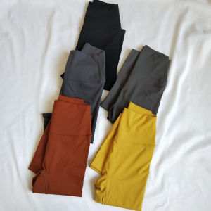 กางเกงโยคะเอวสูง ทรงสลิมฟิต ผ้าไนลอน แห้งเร็ว ระบายอากาศได้ดี สำหรับผู้หญิง กางเกงกีฬา 9 ฟุต ทรงสลิมฟิต ทรงสลิมฟิต