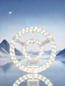 HUIPU ZHAOMING | Magnetic Energy Saving Eye-protection Circular Ceiling Light for Bedroom with Three-color Panels