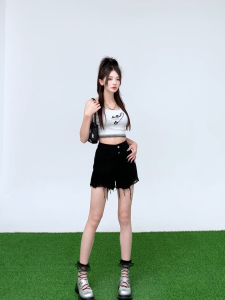 Celana Pendek Denim Sobek Wanita Celana Pendek Fashion Seksi Celana Pendek Jeans Pinggang Tinggi Serbaguna Tersedia Berbagai Warna