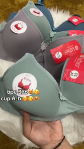 6 PCS BRA BH Wanita La Paris Cup A - B Busa Tipis Polos Tanpa Kawat Seamless Kait 3 Ukuran 34 - 42 376