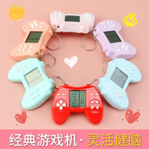 Console Game Machine Tetris Video Game Childrens Handheld NostalgicGame Console With Keychain Kids Children Gifts