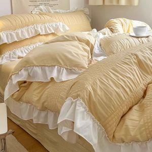 Suxuan | Korean Princess Style Bubbling Gauze 4-Piece Bedding Set