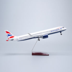 44cm Britain A321 Neo Airplane Model Kit 1/100 Scale Resin Diecast Plane Model With Stand＆wheel For Adult Aviation Plane Toy Gif