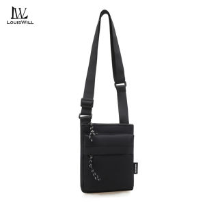 LouisWill Mens Shoulder Bag for Mens Sling Bag for Men Waterproof Oxford Cloth Vertical Mini Phone Bag Casual Sports Street Mini Crossbody Phone Bag Travel Business Bags Crossbody Shoulder Bags Sling Bag Waterproof for Men