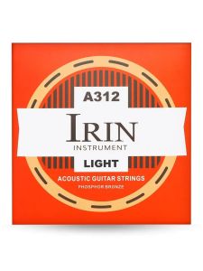 IRIN | IRIN A312 Acoustic Guitar Strings Hexagonal Alloy PU Coated 6-String Folk Guitar Strings Acoustic Guitar Replacement Accessory