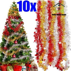 Ruy băng giáng sinh Dải đầy màu sắc trang trí vòng hoa trang trí Giáng sinh thanh hàng đầu tiệc cưới Đồ cung ứng trang trí nhà