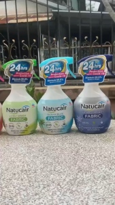 6กลิ่นพร้อมส่งเนเชอแคร์ แฟบริค สเปรย์กําจัดและป้องกันไรฝุ่น99.9%ฆ่าเชื้อCV ขนาด400 มล. NATUCAIR