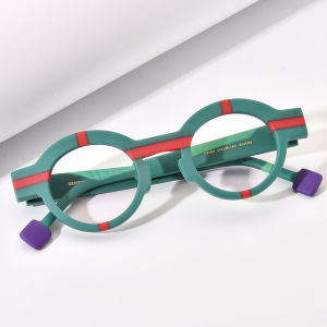 HEPIDEM แว่นตากลมขนาดใหญ่ผู้หญิงกรอบแว่นตาแอซิเตตแบรนด์ดังดีไซน์ญี่ปุ่นทำมือแว่นตาหนาแว่นสายตา9282