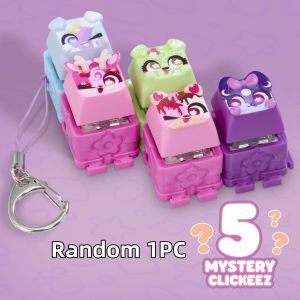 Kebeteme bấm keez Bàn phím Keychain Hộp đồ chơi sưu tập clickeez Bàn Phím Cơ Keycaps móc khóa treo đồ chơi trẻ em sưu tập Relief căng thẳng