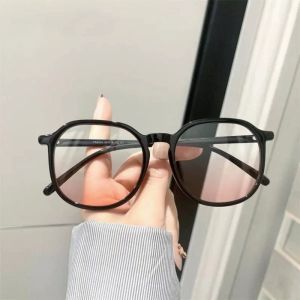 New Blush Glasses Compatible with Myopia Womens Flat Glasses No Makeup Artifact Glasses with Blush Friendly to No Makeup