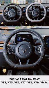 bọc vô lăng Vf3 Bọc vô lăng xe điện Vinfast Vf3 da thật cao cấp hiệu Con Bò Cười chống trầy xước bám bẩn tăng độ bám và giảm trơn trượt khi lái xe bảo hành da 2 năm - Lazada