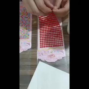 345/437 Acrylic Self Adhesive Rhinestone Sticker Colorful Crystal Gem Diamond Sticker Sheet Bling Craft Stickers for Kids DIY
