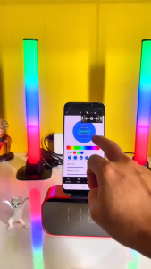 Bộ 2 Đèn led cảm biến âm thanh led RGB Music Light điều khiển ánh sáng qua điện thoại - T0154