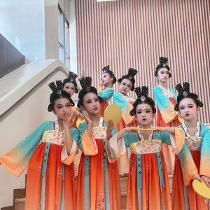 Childrens Performance Clothes Classical Dance Han Tang Dance Outfit Girls Hanfu Cheongsam Skirt Ethnic Dance Costume