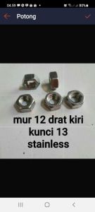 mur 12 drat kiri kunci 13.harga per pcs
