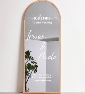 stiker kaca wedding kaca miror stiker wedding custem