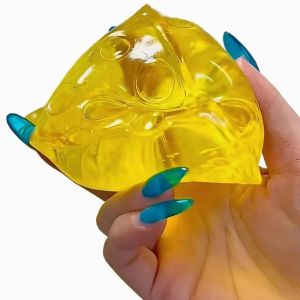 Squishy Honey Cheese Square Squeeze Toys Super Soft Mochi Cheese Fidgets Toys Funny Anti-stress Sensory Toy Gifts
