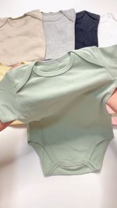 (ร้านคนไทย) บอดี้สูททารกสีพื้น สายมินิมอล พาสเทล ผ้าฝ้าย Cotton 100 เนื้อนิ่ม บอดี้สูทแรกเกิด - 9 เดือน บอดี้สูทเด็ก สีพื้น ชุดเด็กอ่อน