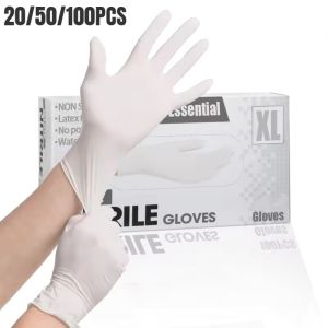 20/50/100PCS White Nitrile Gloves Disposable Household Cleaning Gloves for Kitchen Cooking Dishwashing Pet Care Tools Latex Free