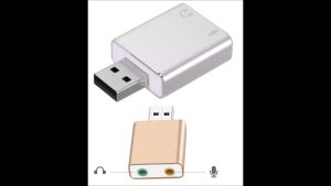 Đầu chia Mic và Loa từ cổng USB - Sound card USB 7.1 nhôm