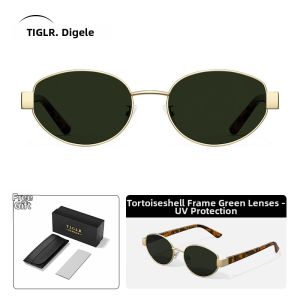 DIGELE | Retro Style Luxury Smaller Face UV Protection Polarized Sunglasses