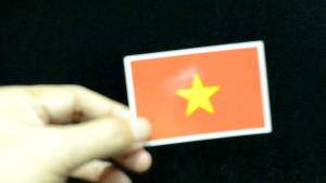 2x3 inches Vietnam Vietnamese Waterproof Vinyl Sticker Flag with White Borders