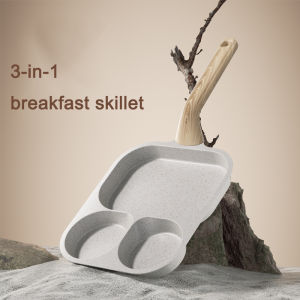 S&S Frying Pan 3-in-1 Egg Pan Non-Stick Breakfast Pan Frying Egg Pan Steak Pan Multi functional Non-stick Pan Suitable for Induction Cooker
