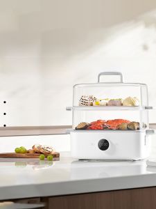 Xiaomi Mijia เครื่องนึ่งไฟฟ้าอัจฉริยะความจุขนาดใหญ่ 12 ลิตรพร้อมคุณสมบัติจับเวลาเครื่องทําอาหารและหายใจมัลติฟังก์ชั่นสําหรับใช้ในบ้าน