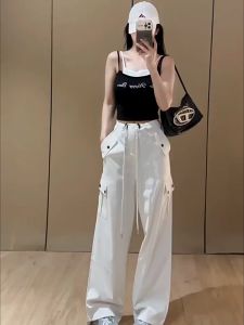 Korean Dress👗สายเอี๊ยมแฟชั่น💟 เสื้อกั๊กผู้หญิง เสื้อยืดทูพีซปลอมของสาวฮอต เสื้อทรงเข้ารูปเซ็กซี่