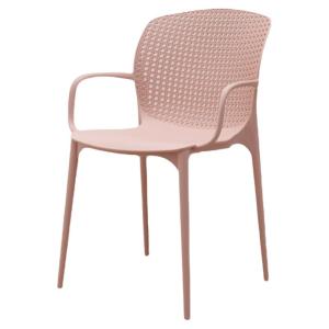 Nordic Style Hollow out Plastic Dining Chair Home Use Outdoor Coffee Chair Stackable Simple Design Adult Seat Furniture