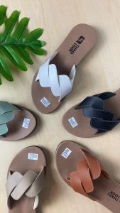 THREELOOK Official - Sandal Kulit Wanita Flat Non Slip - Erika