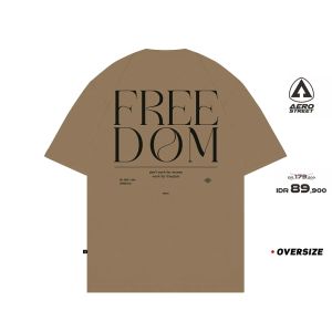 Aerostreet T Shirt Oversize Part of Free Coklat Muda Kaos FBDAA