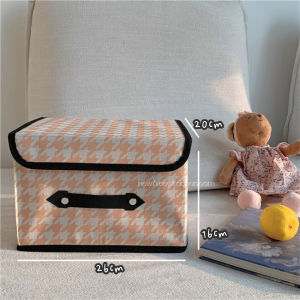 Adorable Bear Cosmetic Box Storage Basket Weaving Organizer Desktop Mess Tidy up Cute Rectangular Basket Handmade Korean Style