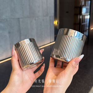Double Layered Heat Retaining 316 Stainless Steel Coffee Cup & Creative Striped Water Bottle for Children and Adults