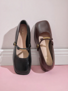 Josiny | Autumn New Womens Chunky Heel Mary Janes Square Toe