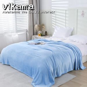 VIKAMA Multipurpose Flannel Blanket - Skin-Friendly Thin Summer Sleep Blanket & Thickened Bed Sheet for Hotel sofa