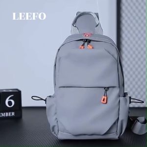 Malaysia Stock!! LEEFO Space Fashion Men Chest Bag Riding Bag Pu Leather Backpack Crossbody Bag Sling Shoulder Bag