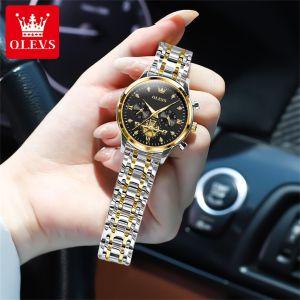 นาฬิกาผู้หญิง ลำลอง หมอนๆ กันน้ำ 100% ใหม่ ในการฝึกปฏิบัติการ: การฝึกความสวยใหม่ ของแท้ โครโนกราฟมัลติฟังก์ชั่น สแตนเลส แฟชั่น ส่องสว่าง ใหม่ ควอตซ์