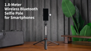 MeeGoo Selfie Stick Tripod 1.8m Portable Grip Phone Tripod with Wireless Bluetooth Remote & Light