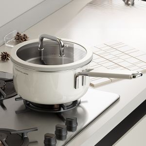 Thickened Ceramic Non-Stick Home Use Baby Food Pot Small Saucepan for Cooking Noodles Steaming And Cooking All in One