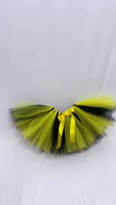 Honeybee Tutu Skirt Outfit for Baby Girls Birthday Halloween Costumes with Headband Kids Toddler  Bee Tulle Skirts Set