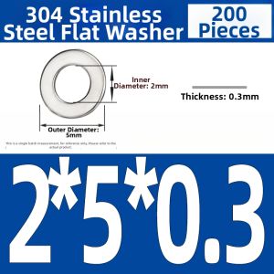 Yi Se Dian Zi | 304 Stainless Steel Thickened Large Washers