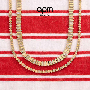 Golden Wave Stacking Choker Necklace